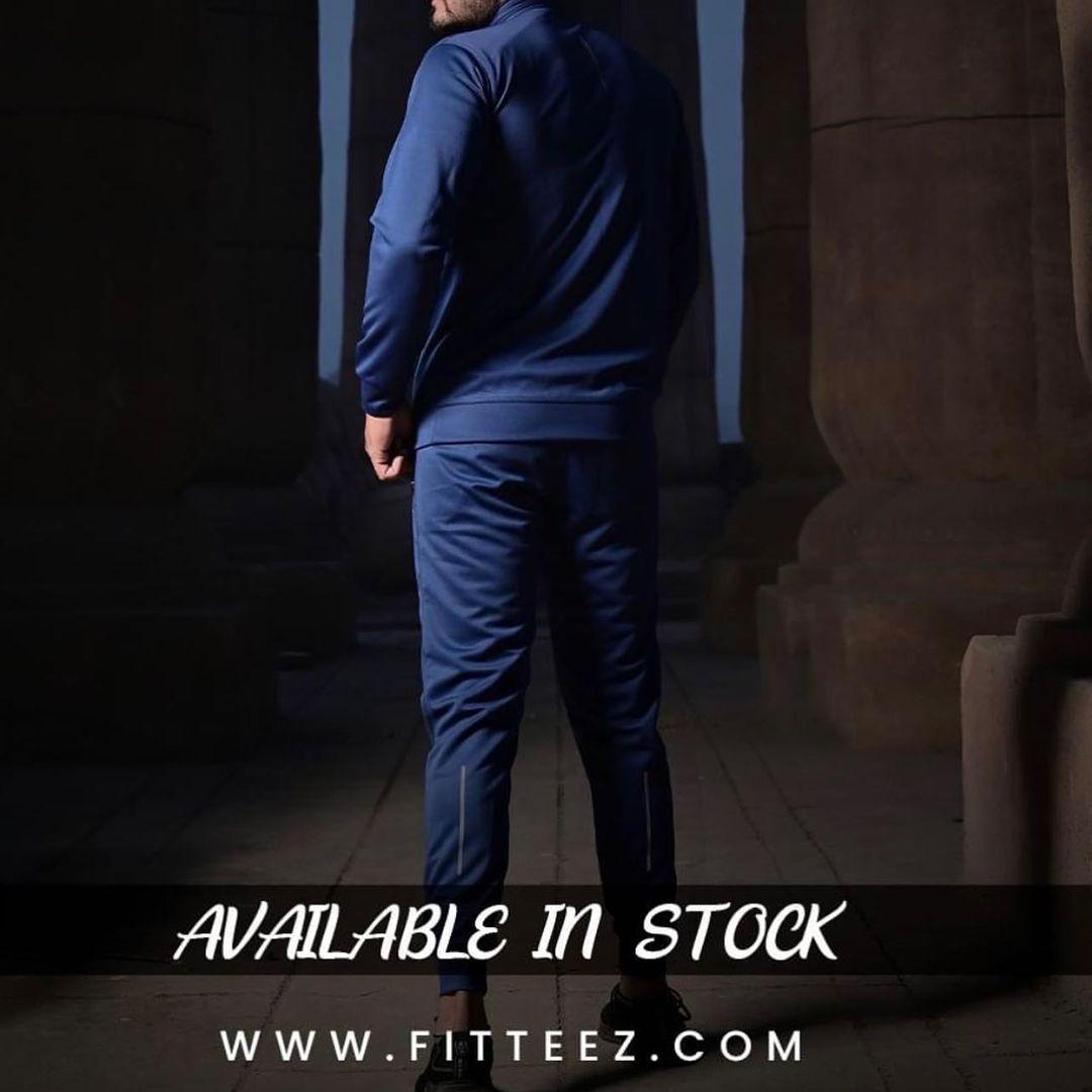 Men's Navy Blue Trendy Tracksuit - FITTEEZ