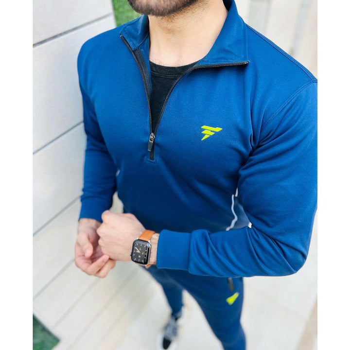Men's Navy Blue Trendy Tracksuit - FITTEEZ