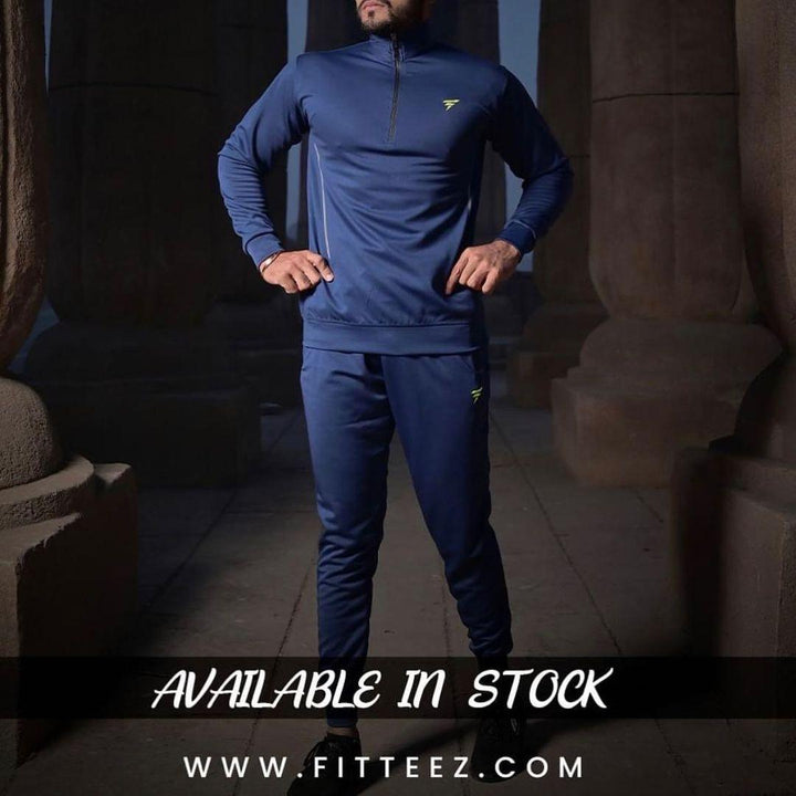 Men's Navy Blue Trendy Tracksuit - FITTEEZ